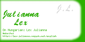 julianna lex business card